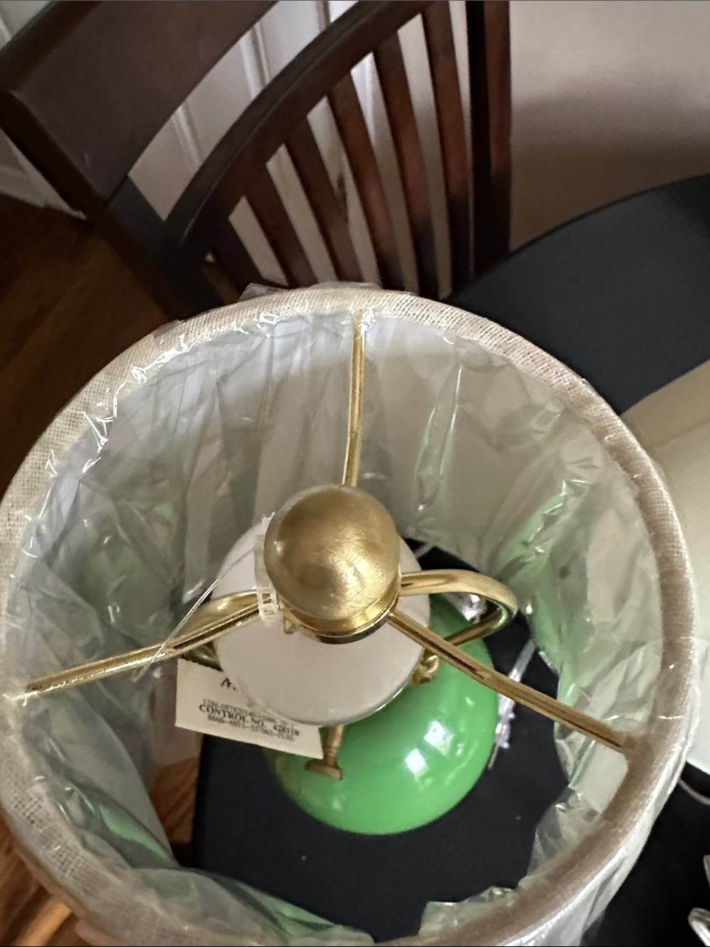 Kate Spade Glossy Green OR Navy Globe Table Lamps with White  WINNER CHOICE - Picture 7 of 8